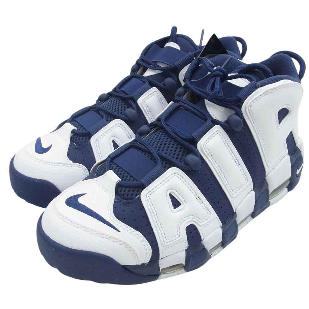 NIKE ナイキ FQ8182-100 Air More Uptempo '96 Olympic 2024 エアモアアップテンポ '96 オリンピック ハイカット スニーカー ネイビー系 ホワイト系 28cm【極上美品】【中古】