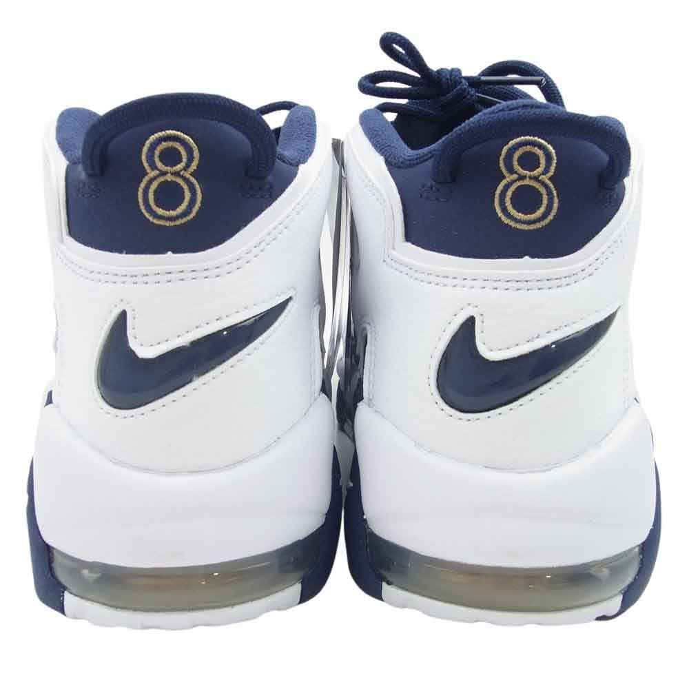 NIKE ナイキ FQ8182-100 Air More Uptempo '96 Olympic 2024 エアモアアップテンポ '96 オリンピック ハイカット スニーカー ネイビー系 ホワイト系 28cm【極上美品】【中古】