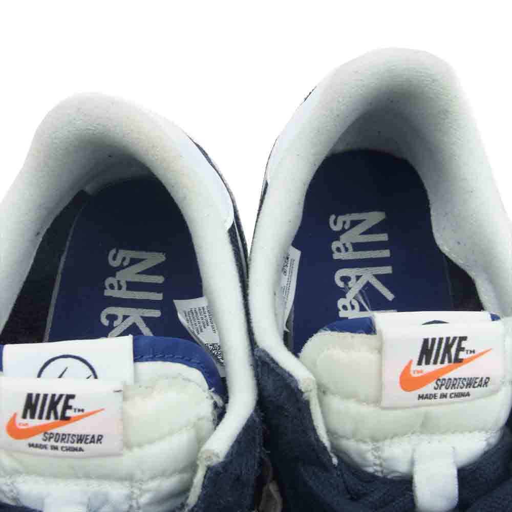 NIKE ナイキ  DH2684-400 × sacai サカイ × Fragment フラグメント フェイクバスターズ鑑定済 LD Waffle Blackended Blue LD ワッフル ブラックエンデッド ブルー スニーカー ネイビー系 ホワイト系 28cm【中古】