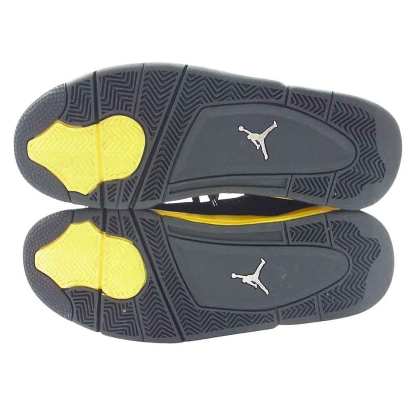 NIKE ナイキ DH6927-017 Air Jordan 4 Retro Thunder 2023 フェイクバスターズ鑑定済 エアジョーダン4 レトロ サンダー ローカット スニーカー ブラック系 イエロー系 28.5cm【中古】