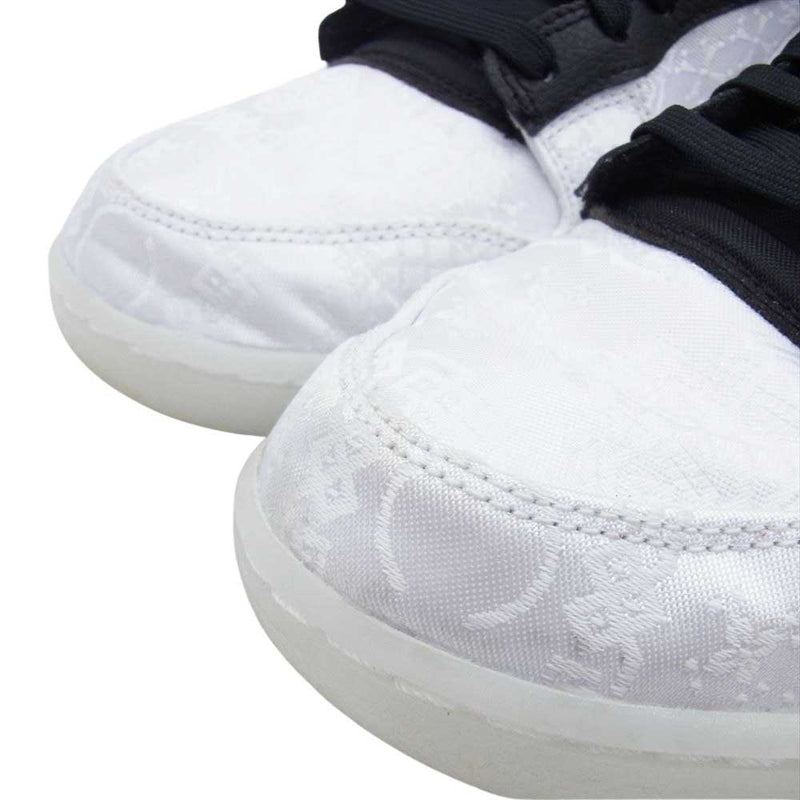 NIKE ナイキ FN0315-110 × Fragment フラグメント × CLOT クロット フェイクバスターズ鑑定済 Dunk Low "Black and White ダンク ロー ブラック アンド スニーカー ホワイト系 28.5cm【中古】