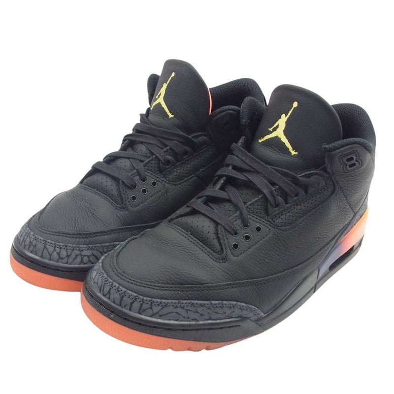 NIKE ナイキ FN0344-001 × J Balvin AIR JORDAN 3 RETRO SP RIO フェイクバスターズ鑑定済 ジェイバルヴィン エアジョーダン3 レトロ リオ ローカットスニーカー ブラック系 28cm【中古】