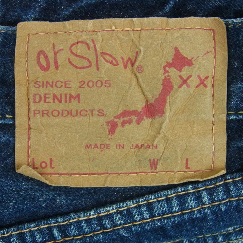 orSlow オアスロウ 5ポケット デニム パンツ 日本製 インディゴブルー系 1【中古】