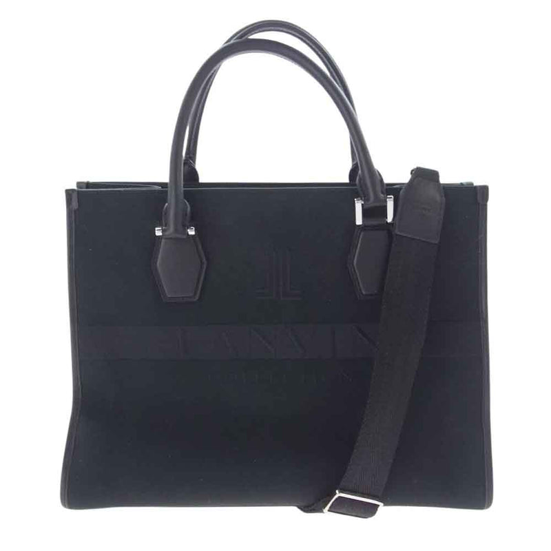 LANVIN ランバン 287502 Regime Tote Bag レジーム トートバッグ 2Wayショルダー ビジネスバッグ ブラック系【中古】