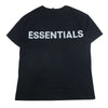 FEAR OF GOD フィアオブゴッド FOG ESSENTIALS エッセンシャルズ 国内正規品 リフレクティブ バックロゴ クルーネック 半袖 Tシャツ ブラック系 L【中古】