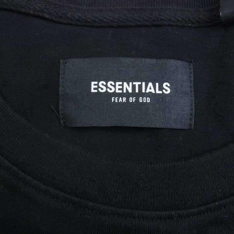 FEAR OF GOD フィアオブゴッド FOG ESSENTIALS エッセンシャルズ 国内正規品 リフレクティブ バックロゴ クルーネック 半袖 Tシャツ ブラック系 L【中古】