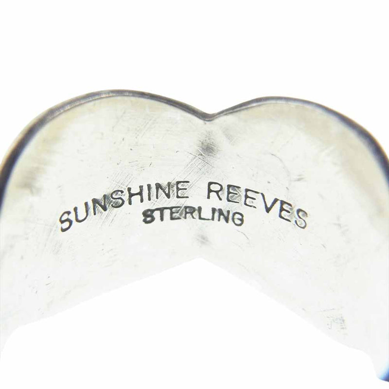 SUNSHINE REEVES サンシャインリーブス NAVAJO ナバホ族 スタンプワーク リング シルバー系 22号【中古】