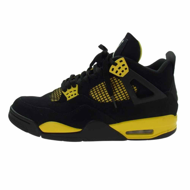 NIKE ナイキ DH6927-017 AIR JORDAN 4 RETRO THUNDER エアジョーダン4 レトロ サンダー スニーカー ブラック系 イエロー系 29cm【中古】