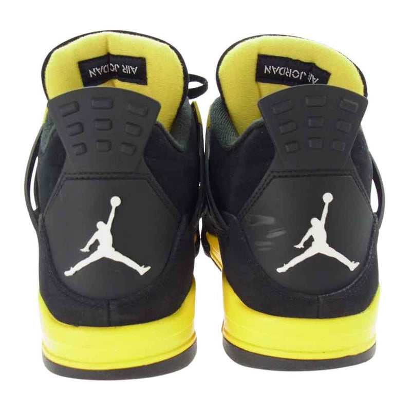 NIKE ナイキ DH6927-017 AIR JORDAN 4 RETRO THUNDER エアジョーダン4 レトロ サンダー スニーカー ブラック系 イエロー系 29cm【中古】