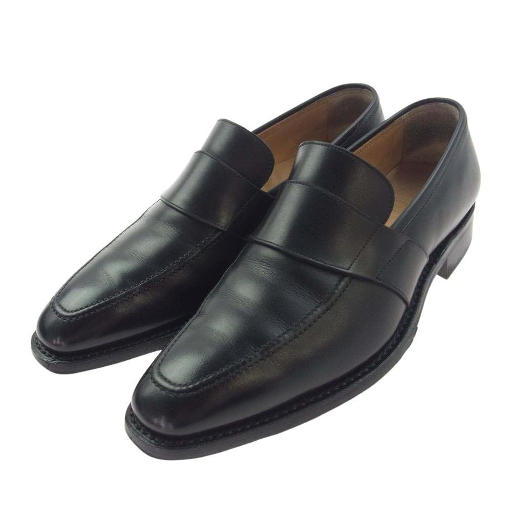 SCOTCH GRAIN スコッチグレイン L2322 Dウィズ レザー ローファー スリッポン ブラック系 24cm【中古】