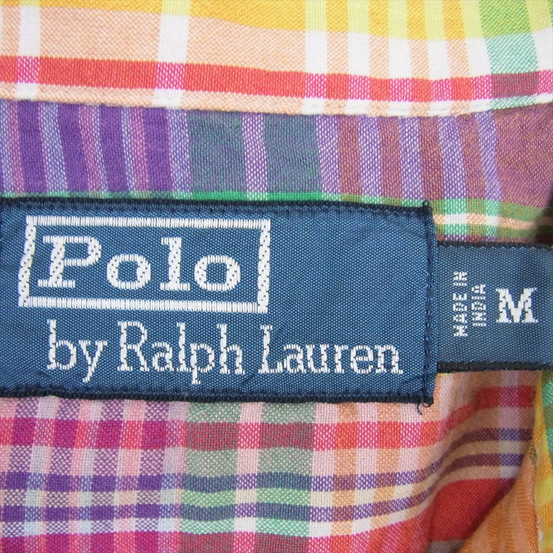 POLO RALPH LAUREN ポロ・ラルフローレン マドラスチェック オープンカラー 半袖 シャツ マルチカラー系 M【中古】