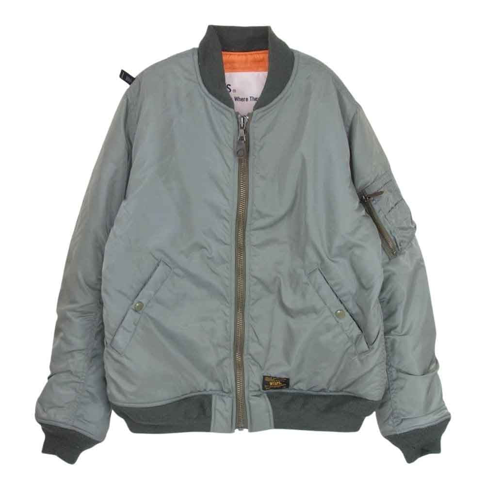 WTAPS ダブルタップス 14AW 142GWDT-JKM04 MA-1 フライト ボンバー ジャケット カーキ系 L【中古】