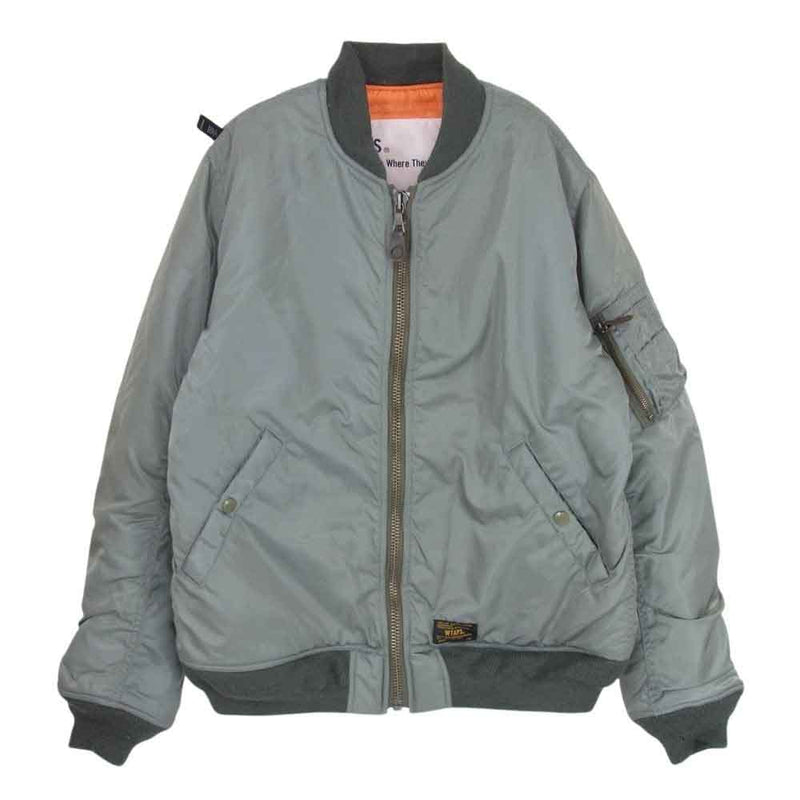 WTAPS ダブルタップス 14AW 142GWDT-JKM04 MA-1 フライト ボンバー ジャケット カーキ系 L【中古】