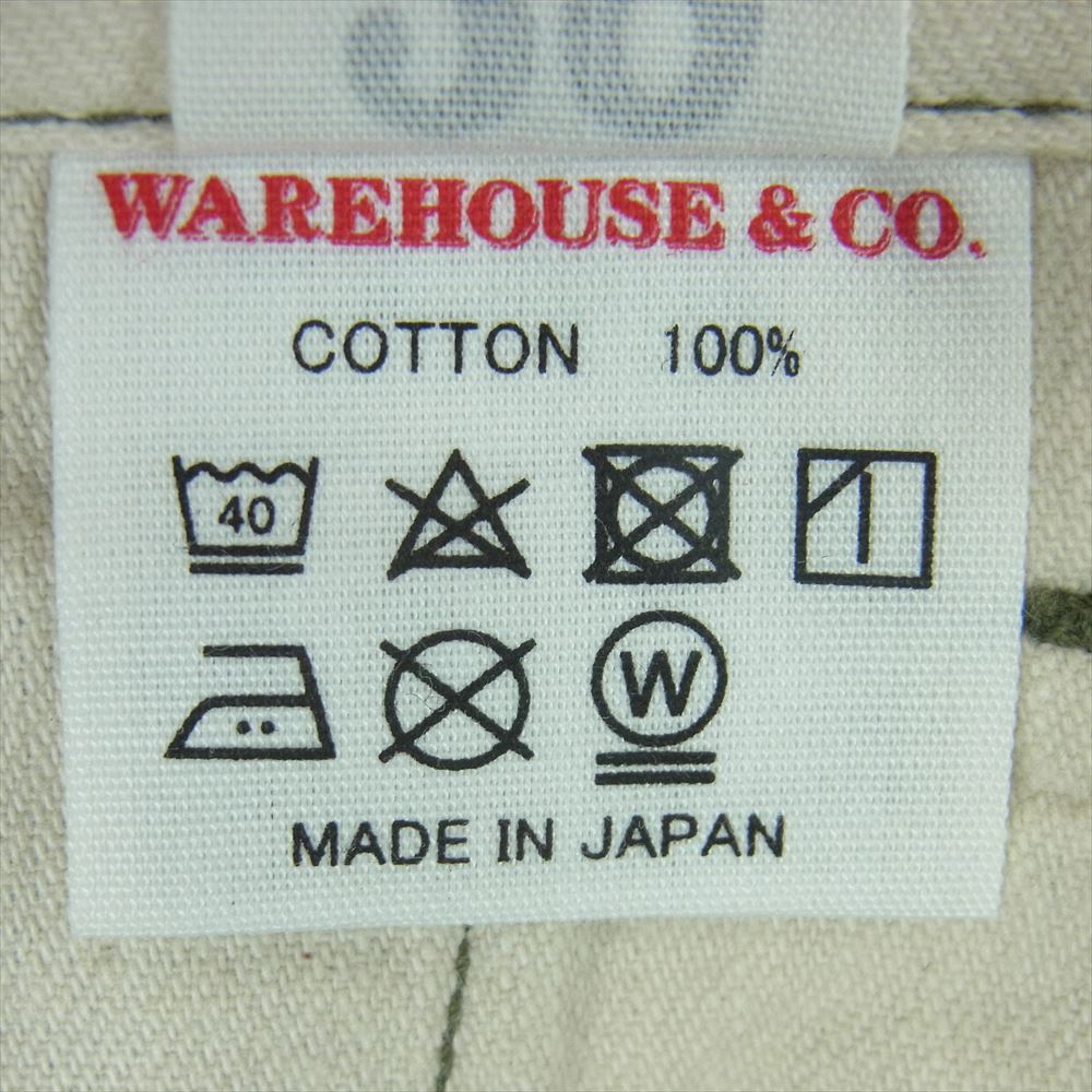 WAREHOUSE ウエアハウス Lot.1082 チノ トラウザーズ  ミリタリー チノパン コットン 日本製 グリーン系 29【中古】