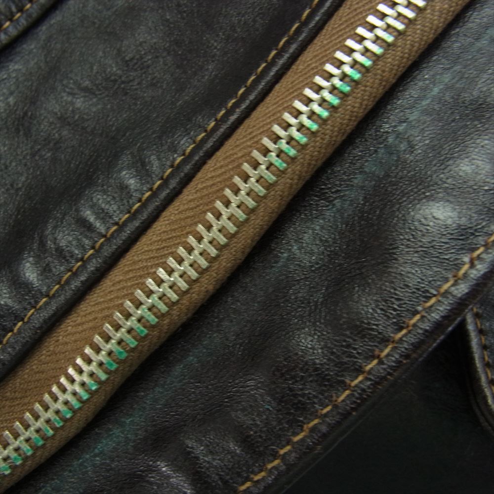 RAINBOW COUNTRY レインボーカントリー W535AC-23380 TYPE A-2 ROUGH WEAR ラフウェア 実名復刻  レッドシルク レザー フライト ジャケット ダークブラウン系 34【中古】