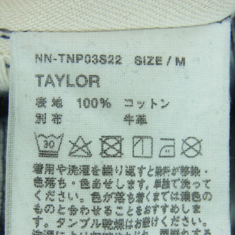 ナイスネス 22SS NN-TNP03S22 TAYLOR テイラー NN レザーパッチ デニム トラウザー パンツ ボタンフライ インディゴブルー系 M【中古】