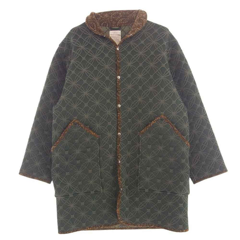 ナイスネス 22AW NN-CJK02SRF22 Limited Collection BURDON SRY パイピング ハーフ コート ニット ジャケット カーキ系 ブラウン系 M【美品】【中古】