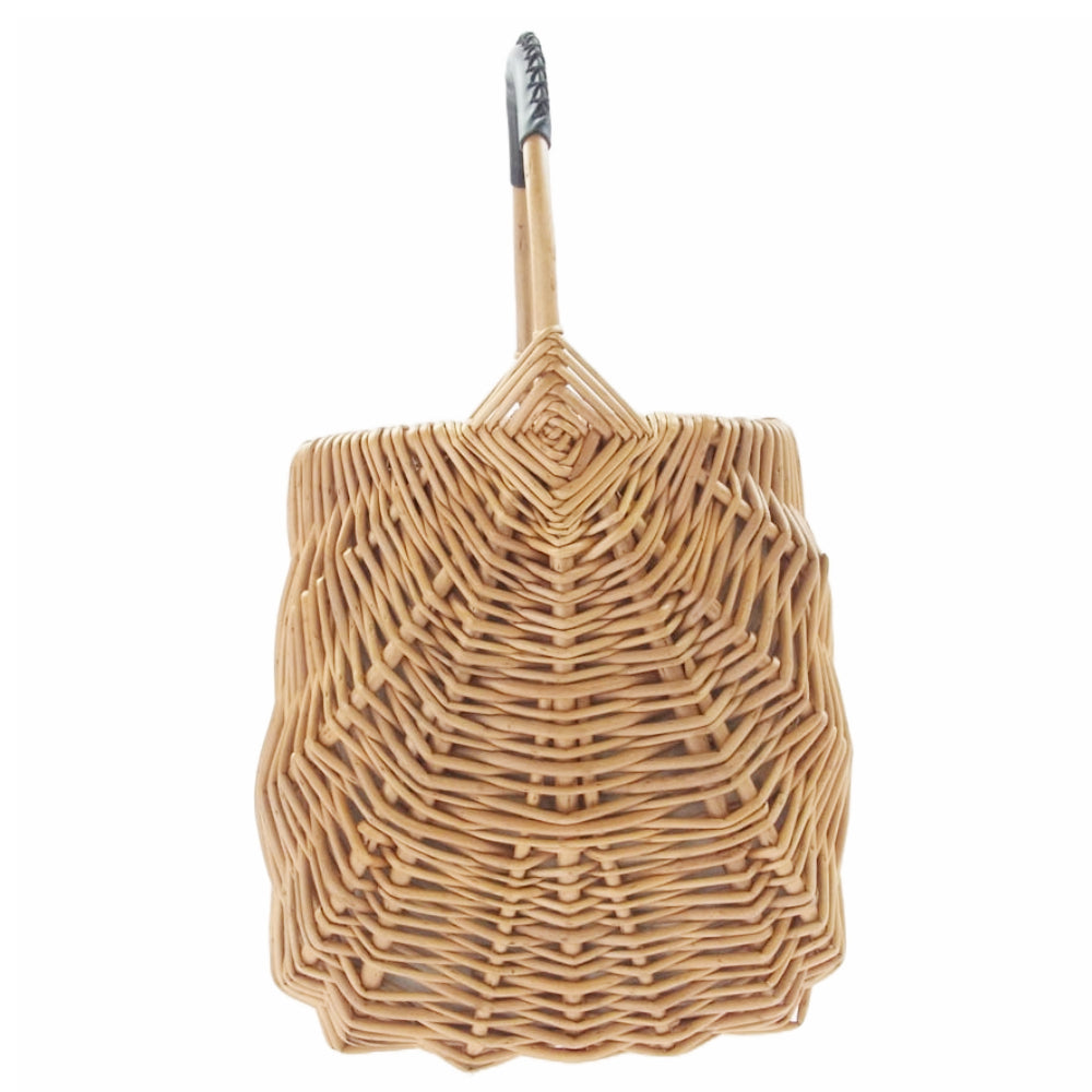 ツル バイ マリコオイカワ × Pale Jute ペールジュート 裏地レオパード バスケット カゴ バッグ ブラウン系【中古】