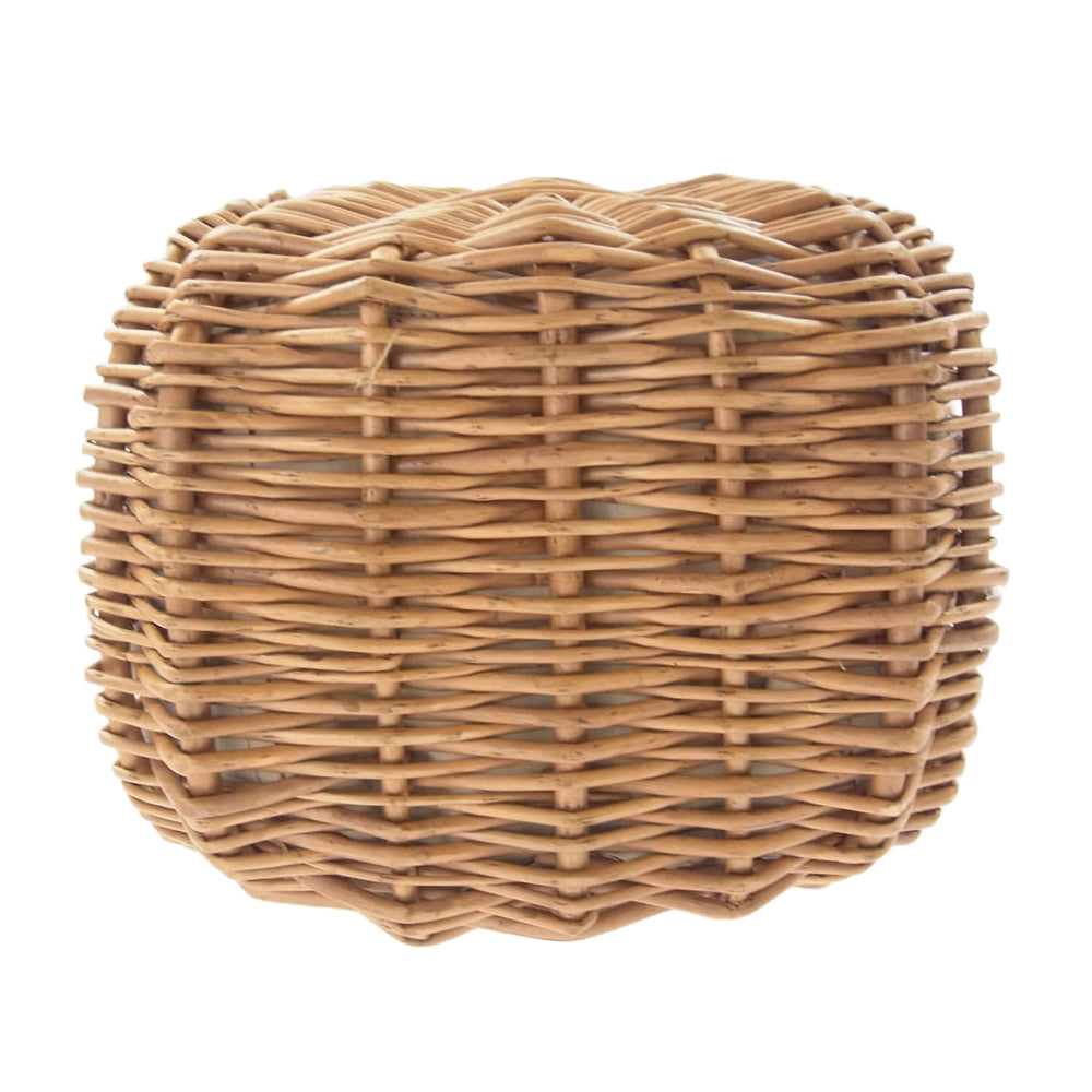 ツル バイ マリコオイカワ × Pale Jute ペールジュート 裏地レオパード バスケット カゴ バッグ ブラウン系【中古】