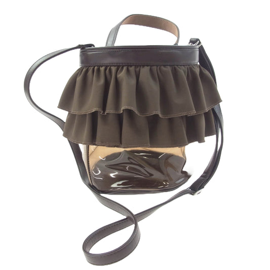 セツコサジテール シティ インナー巾着付き 2WAY クリア ショルダー ハンド バッグ ブラウン ブラウン系【中古】