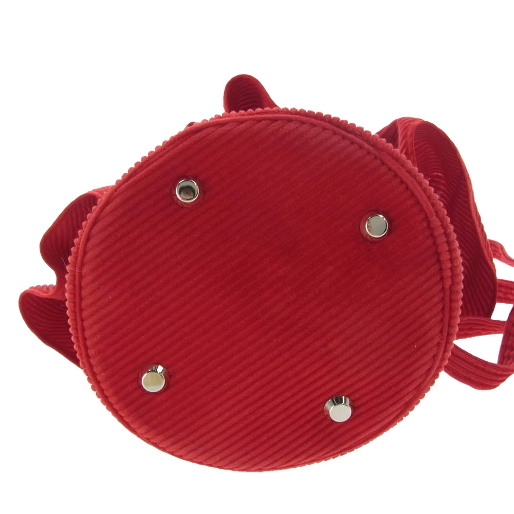 セツコサジテール SCI-073-RED シティ インナー巾着付き  2WAY ショルダー ハンド バッグ レッド コーデュロイ レッド系【中古】