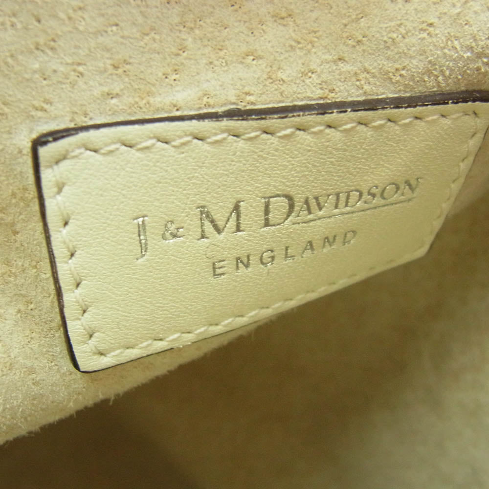 J&M Davidson ジェイアンドエムデヴィッドソン カーニバル レザー フリンジ スタッズ ショルダー バッグ ベージュ系【中古】