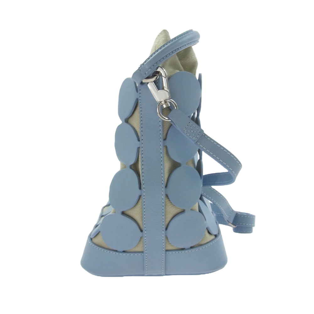 ピエールアルディ ビュル バケット 2WAY ショルダー ハンド バッグ ライトブルー系【中古】