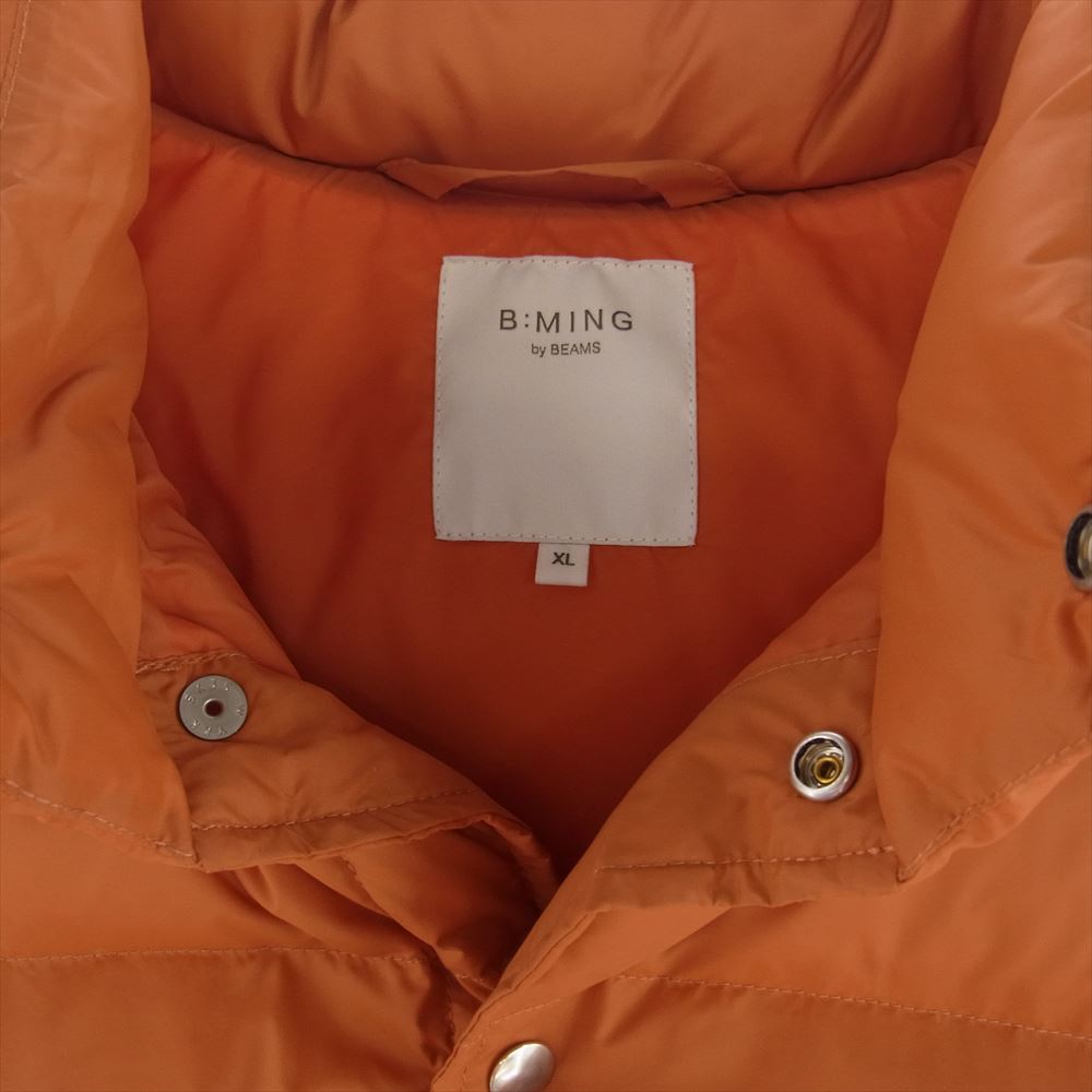 BEAMS ビームス 23AW 92-06-0049 B:MING ビーミング 河田ダウン 撥水 マウンテン ダウンベスト オレンジ系 XL【中古】