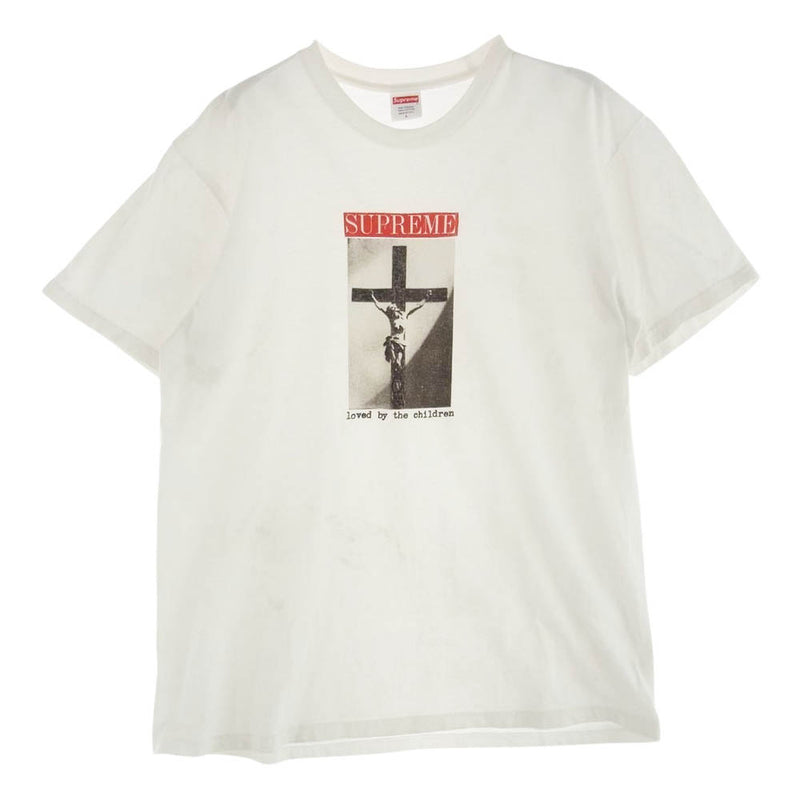 Supreme シュプリーム 20SS Loved By The Children Tee ラブ バイ ザ チルドレン キリスト 十字架 プリント 半袖 Tシャツ ホワイト系 L【中古】