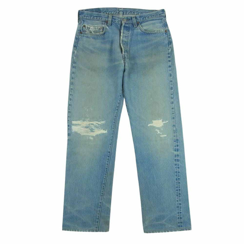 Levi's リーバイス 501 ボタン裏刻印524 赤耳 セルビッチ 黒カンヌキ デニム パンツ インディゴブルー系【中古】