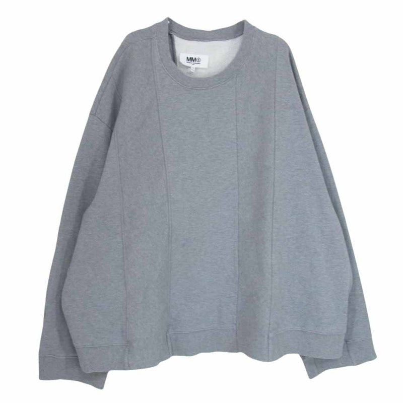 MAISON MARGIELA メゾンマルジェラ 23SS S52GU0197  MM6 エムエムシックス Oversized Sweatshirt オーバーサイズ スウェットシャツ スウェット トレーナー グレー系 M【中古】