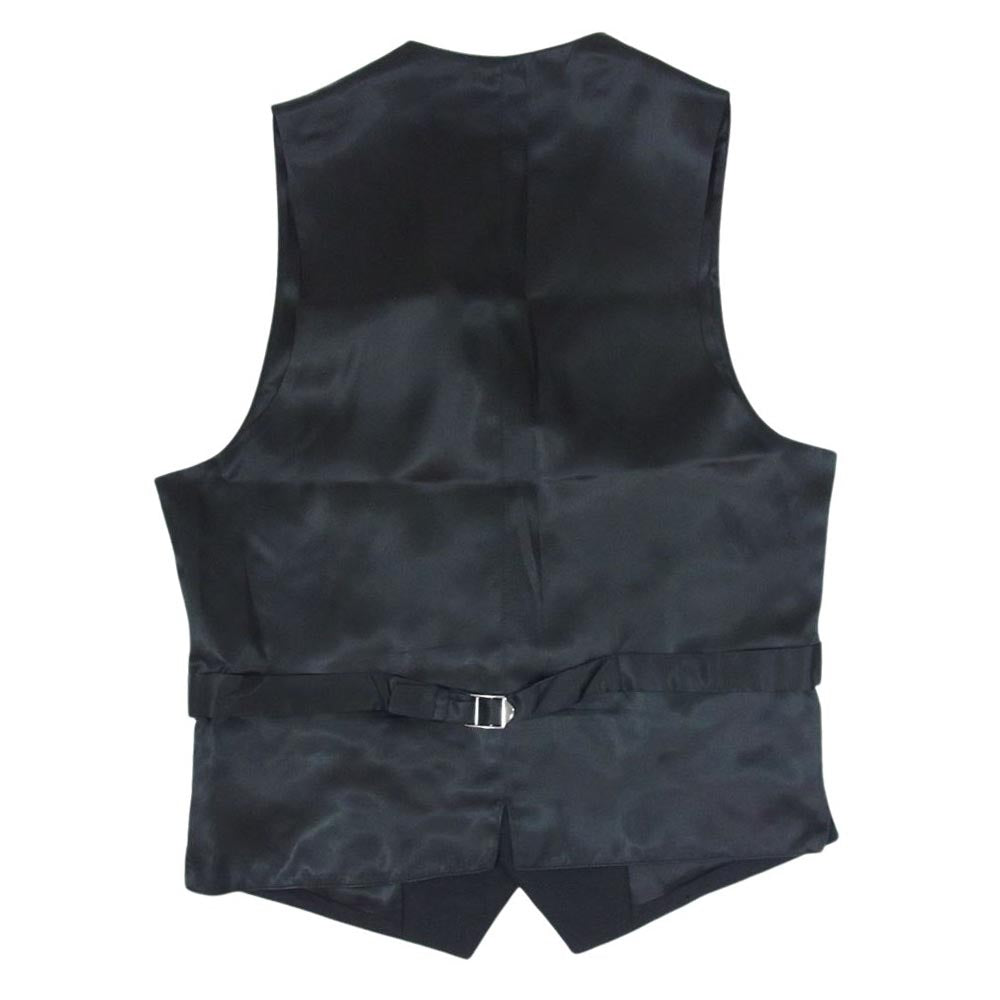 Emporio Armani エンポリオ・アルマーニ U1K020 U1119 異素材切替 ベスト ジレ ブラック系 46【中古】