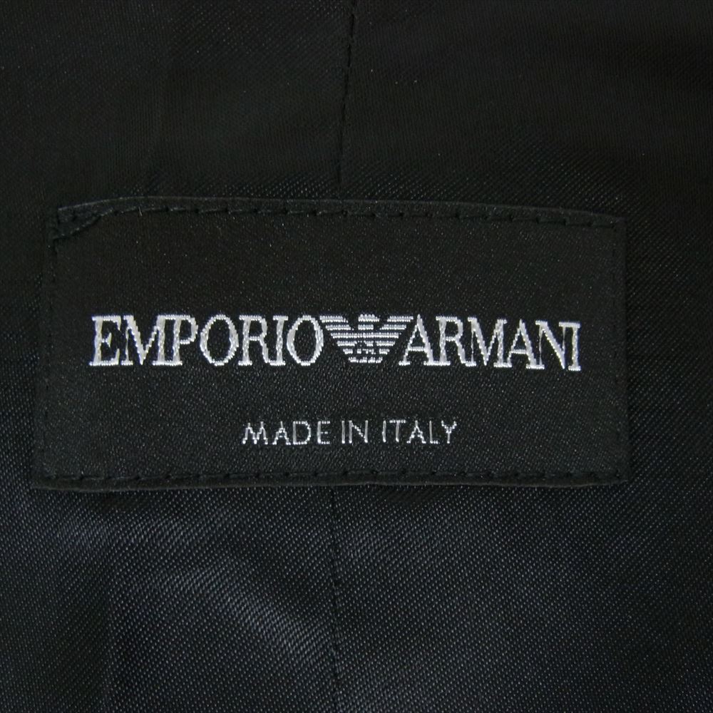 Emporio Armani エンポリオ・アルマーニ U1K020 U1119 異素材切替 ベスト ジレ ブラック系 46【中古】