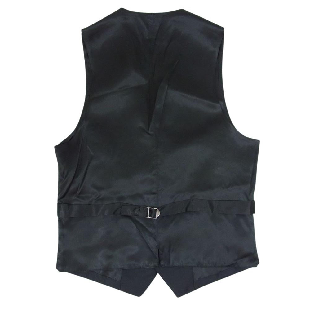 Emporio Armani エンポリオ・アルマーニ U1K020 U1105 異素材切替 ベスト ジレ ブラック系 46【中古】