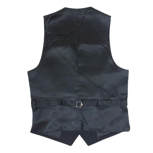 Emporio Armani エンポリオ・アルマーニ U1K020 U1119 異素材切替 ベスト ジレ ブラック系 46【中古】