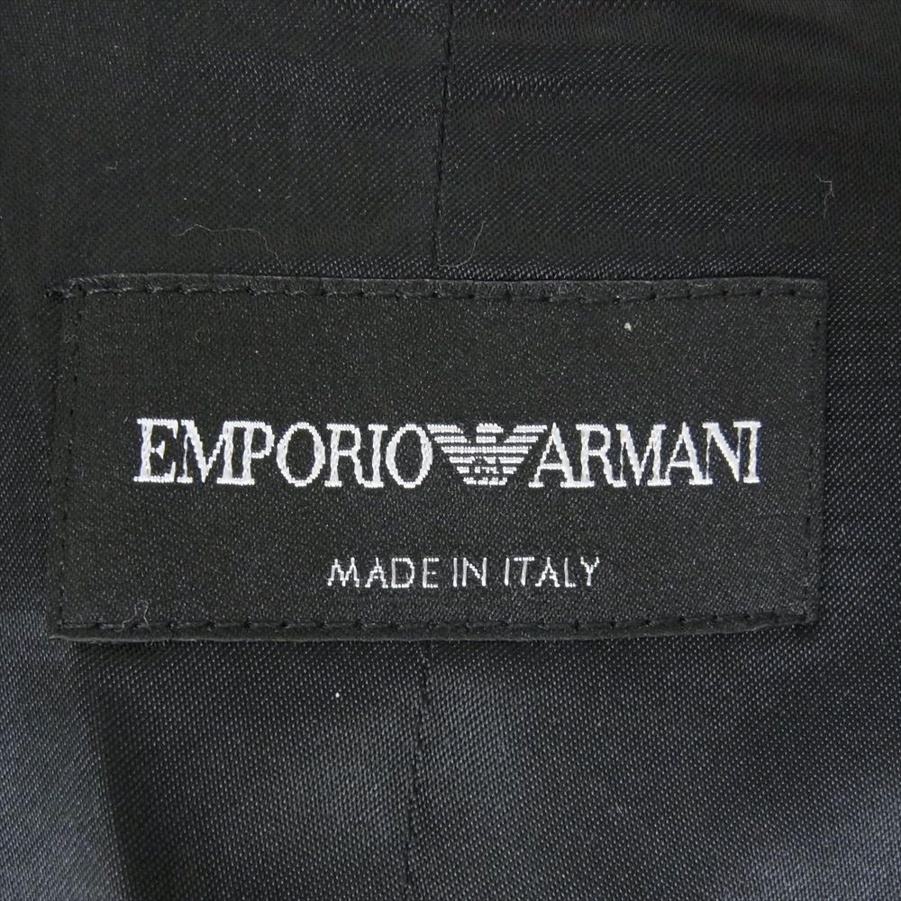 Emporio Armani エンポリオ・アルマーニ U1K020 U1119 異素材切替 ベスト ジレ ブラック系 46【中古】