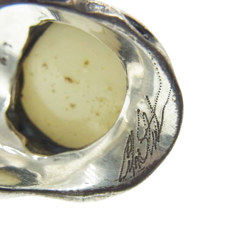 ALEX STREETER アレックスストリーター 90s エングレイブサイン入り エンジェルハート リング オフホワイト系 シルバー系 16号【中古】