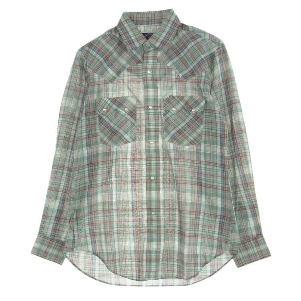 Levi's リーバイス チェック ウエスタンシャツ 白タブ ビックE マルチカラー系 M【中古】