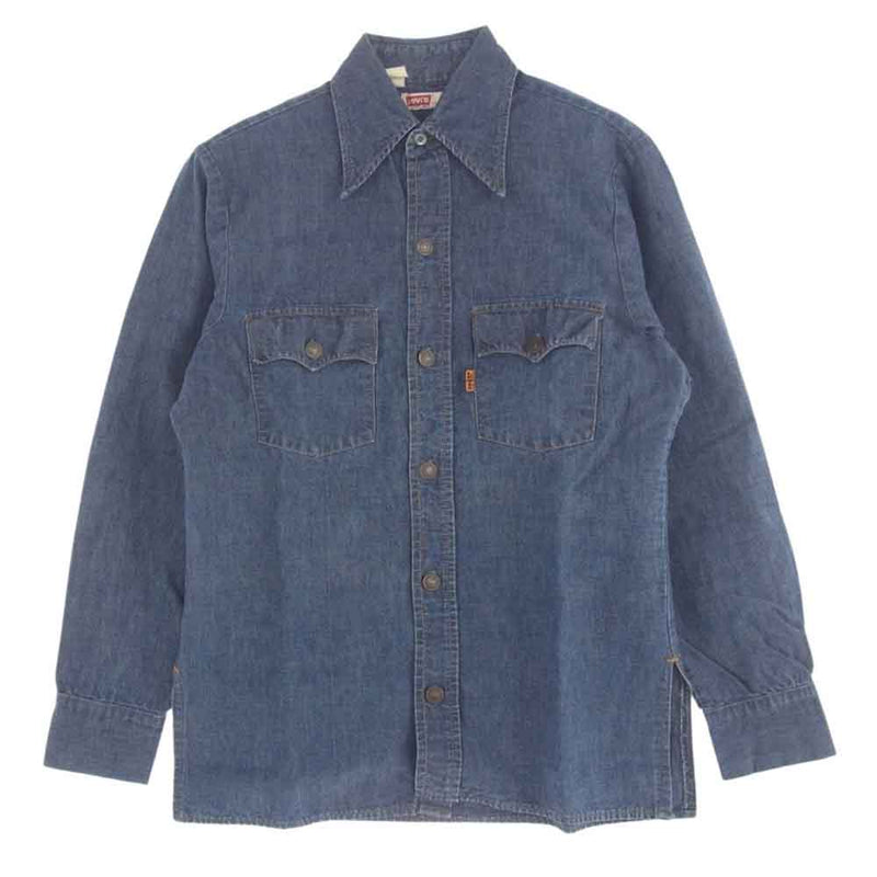 Levi's リーバイス デニムシャツ オレンジタブ インディゴブルー系 M【中古】