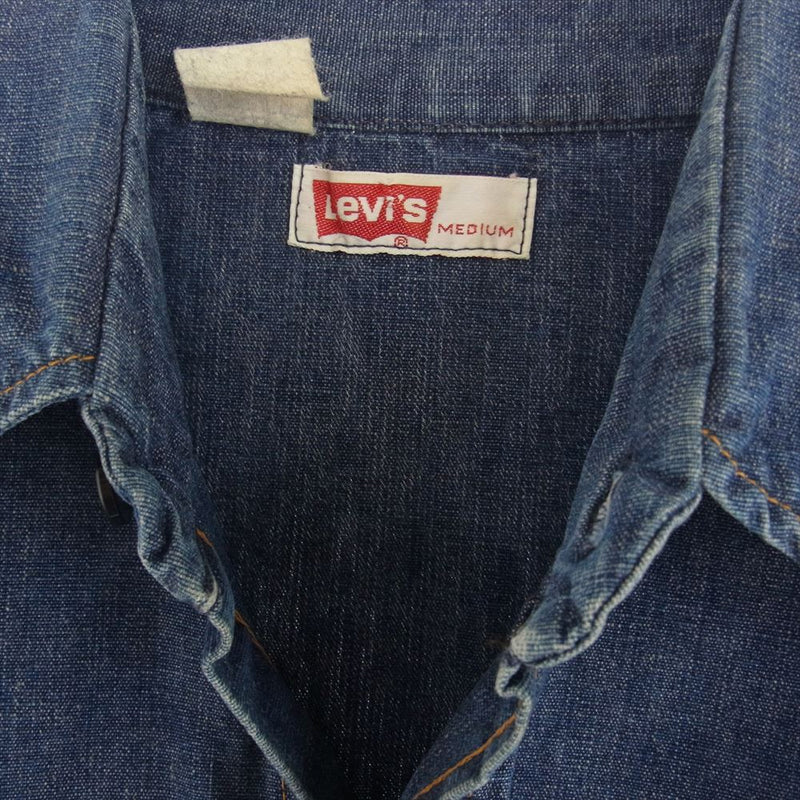 Levi's リーバイス デニムシャツ オレンジタブ インディゴブルー系 M【中古】