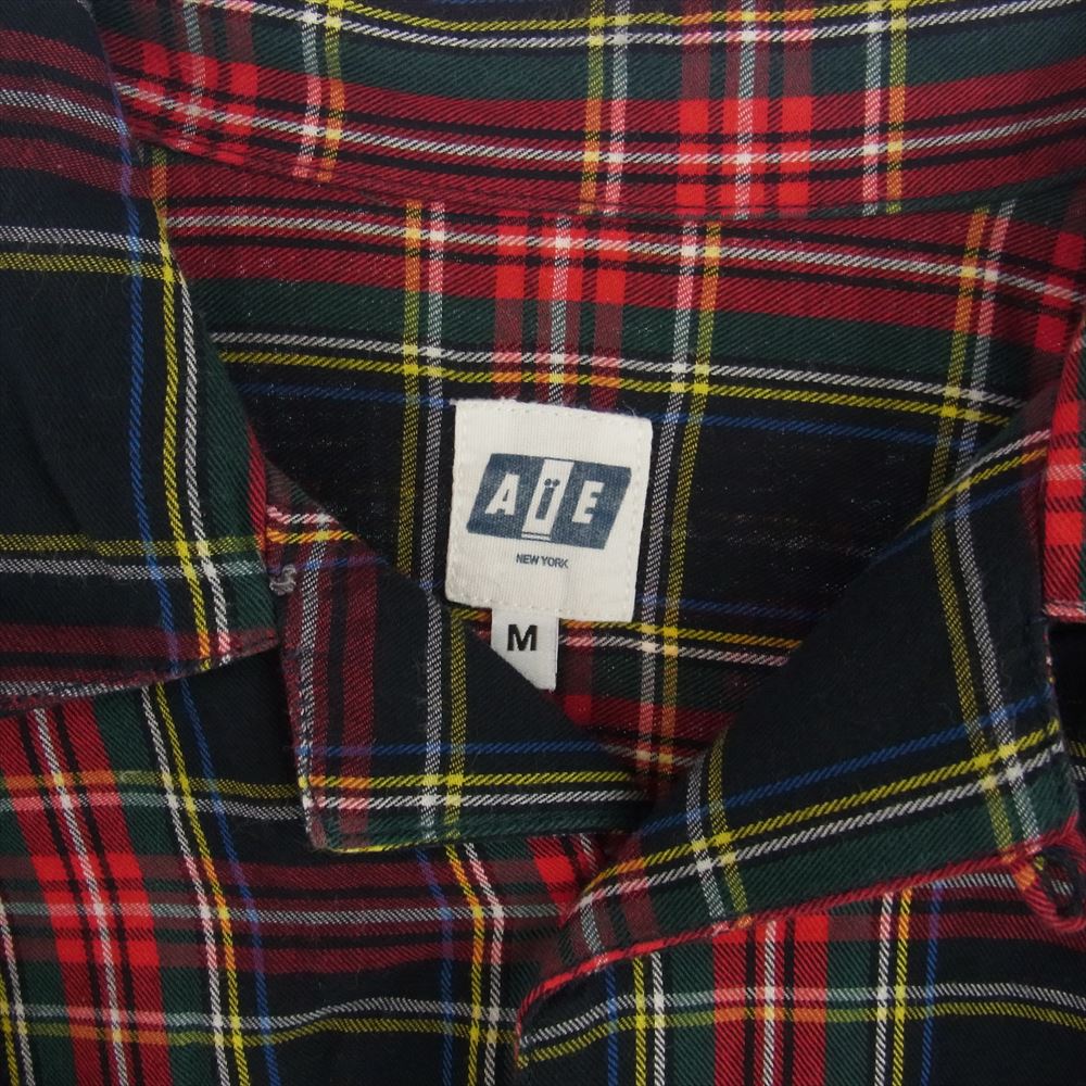 エーアイイー ペインターシャツ 長袖チェックシャツ マルチカラー系 M【中古】