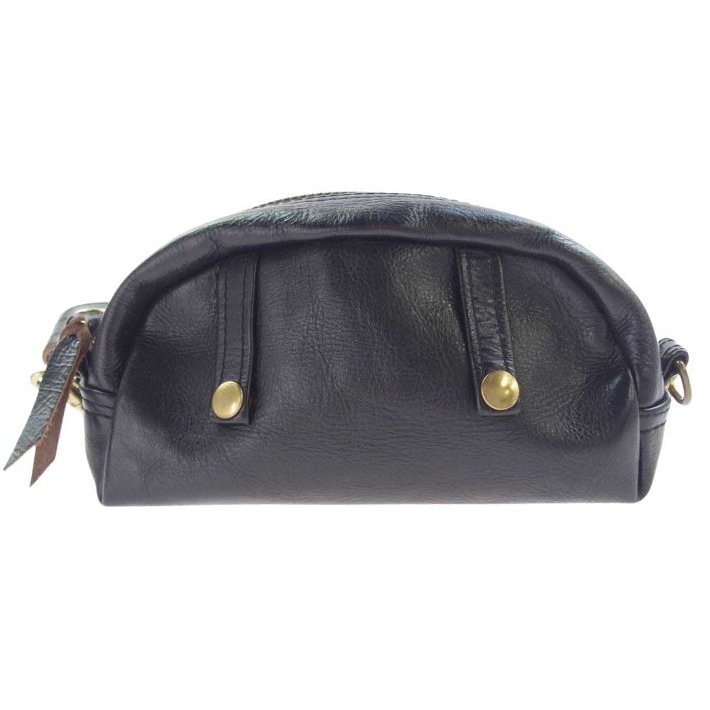 高橋 made in 奥多摩 レザー ショルダーバック ブラック系【中古】