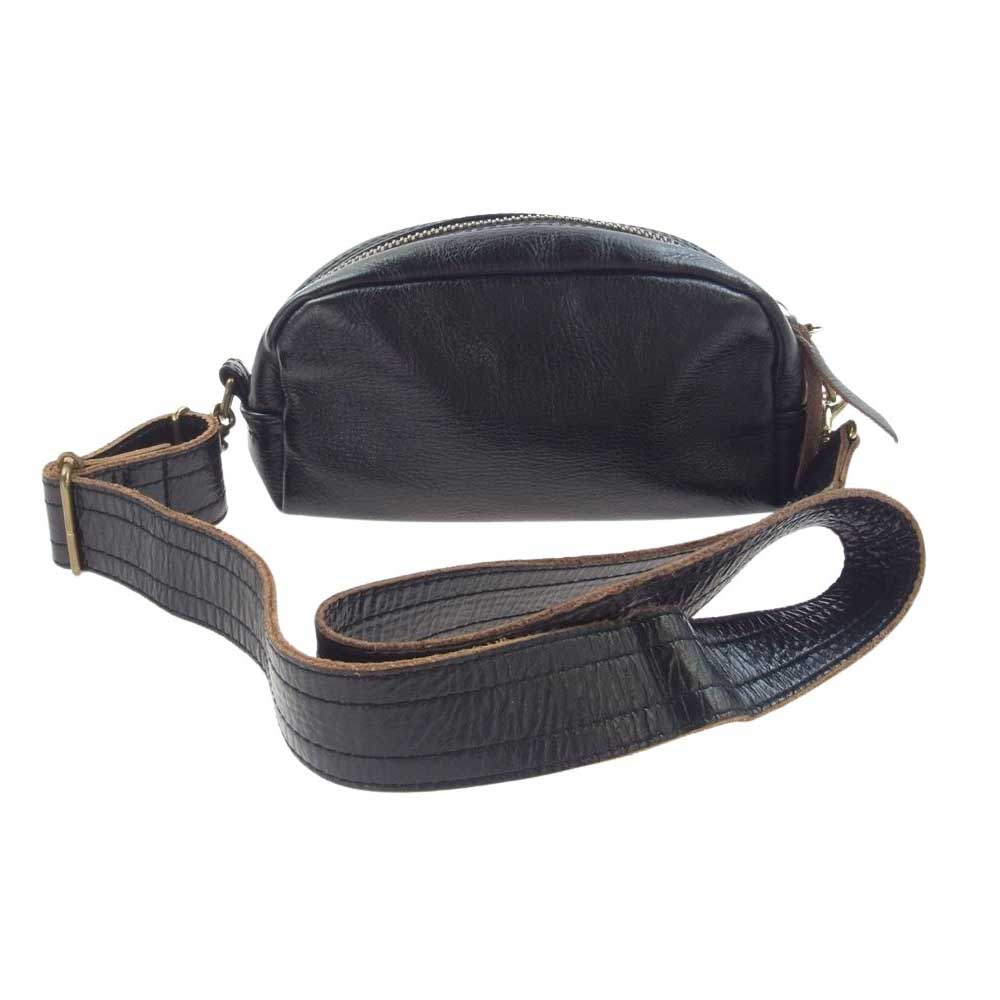 高橋 made in 奥多摩 レザー ショルダーバック ブラック系【中古】