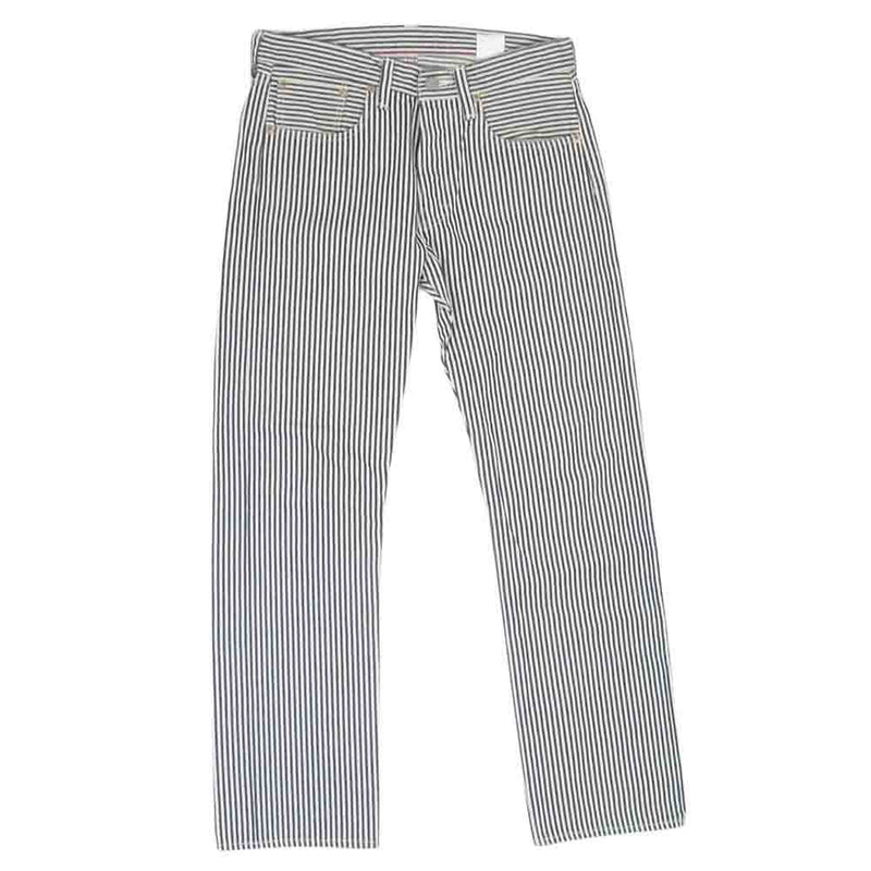 SUGAR CANE シュガーケーン HICKORY STRIPE 5POCKET PANTS ヒッコリーストライプ 5ポケット パンツ ネイビー系 30【美品】【中古】