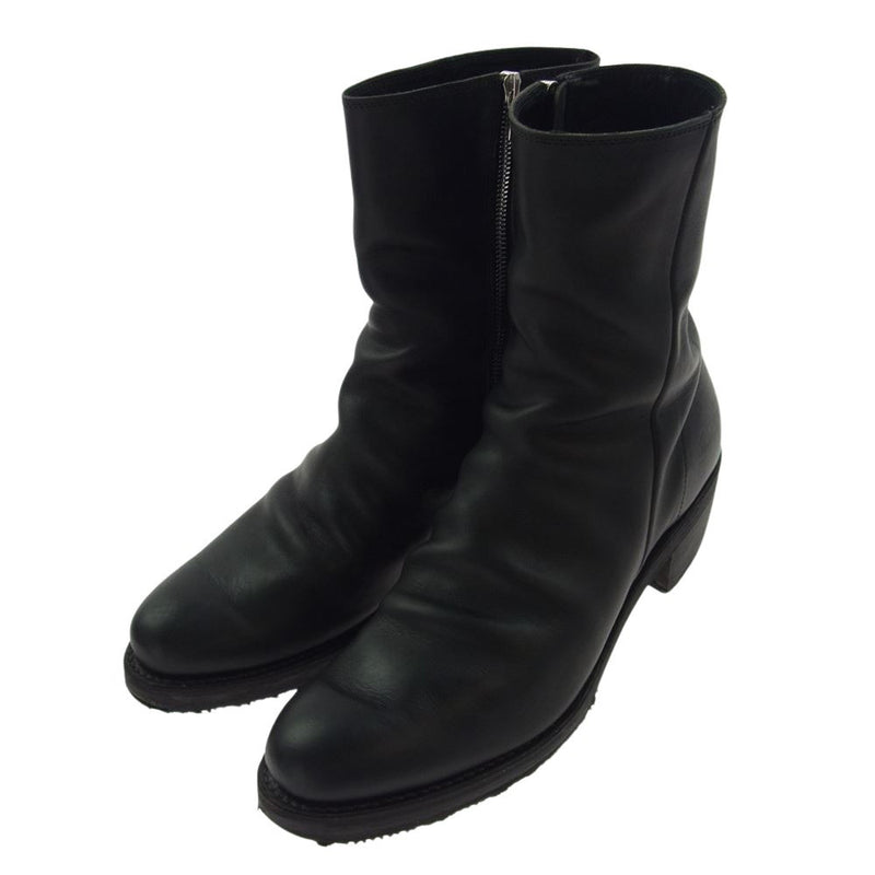 ISAMUKATAYAMA BACKLASH イサムカタヤマバックラッシュ 646-02 GUIDI CALF CRINKLE SIDEZIP BOOTS グイディオイルカーフ 製品シワ加工  サイドジップ ブーツ ブラック系 26【中古】