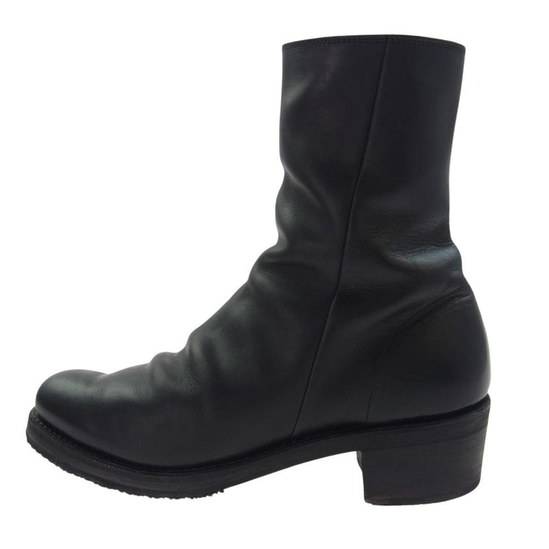 ISAMUKATAYAMA BACKLASH イサムカタヤマバックラッシュ 646-02 GUIDI CALF CRINKLE SIDEZIP BOOTS グイディオイルカーフ 製品シワ加工  サイドジップ ブーツ ブラック系 26【中古】