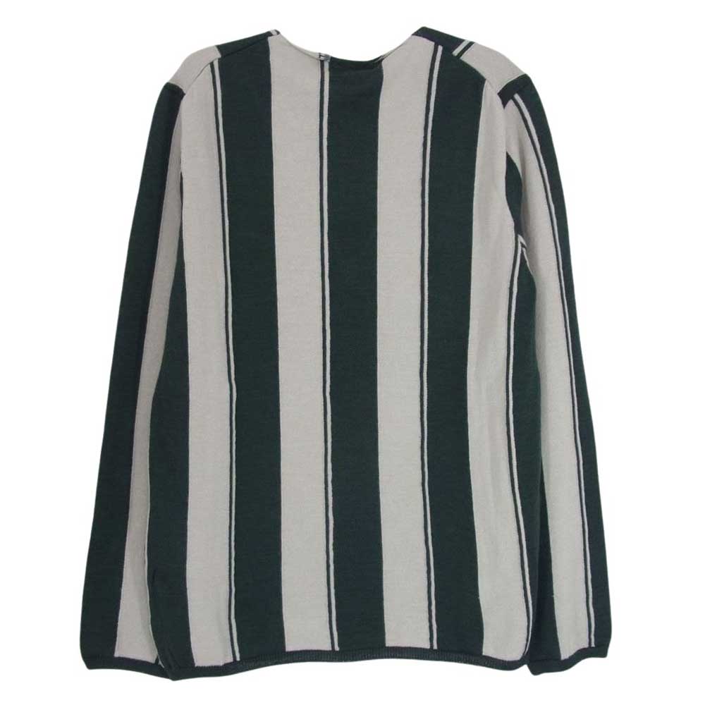 COMME des GARCONS HOMME DEUX コムデギャルソンオムドゥ DM-N504-051 ストライプ カットソー ニット グリーン系 S【新古品】【未使用】【中古】