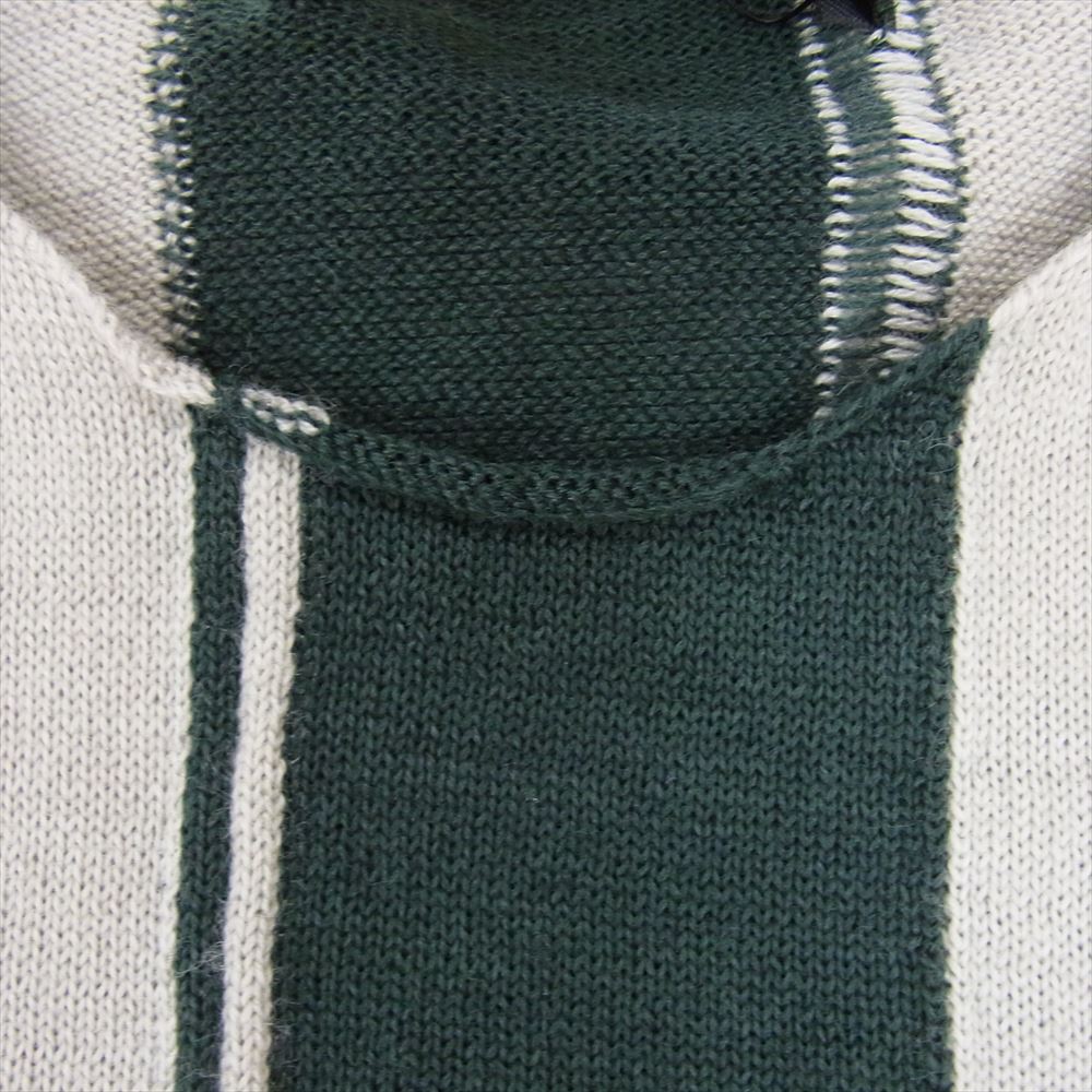 COMME des GARCONS HOMME DEUX コムデギャルソンオムドゥ DM-N504-051 ストライプ カットソー ニット グリーン系 S【新古品】【未使用】【中古】