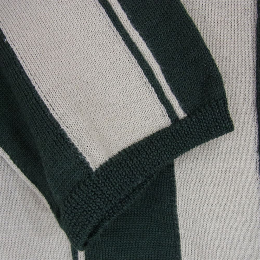 COMME des GARCONS HOMME DEUX コムデギャルソンオムドゥ DM-N504-051 ストライプ カットソー ニット グリーン系 S【新古品】【未使用】【中古】