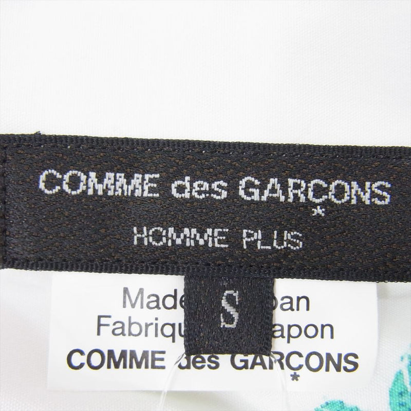 COMME des GARCONS HOMME PLUS コムデギャルソンオムプリュス 24SS  PM-B014-051  グラフィック テキストプリント コットン 長袖 シャツ ホワイト系 S【新古品】【未使用】【中古】